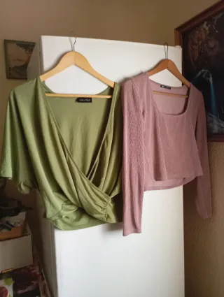 Blusa Anna Field verde y rosa