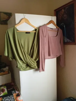 Blusa Anna Field verde y rosa