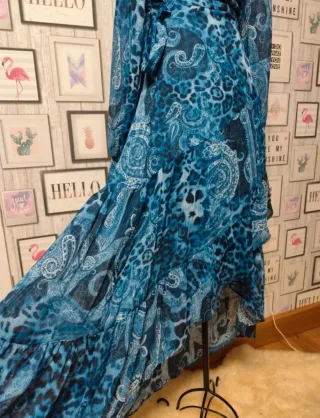 Vestido largo Guess azul océano Talla XS