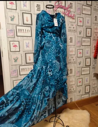 Vestido largo Guess azul océano Talla XS