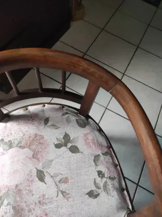 Coppia Sedie vintage floreali novecentesche