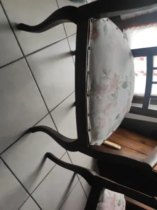 Coppia Sedie vintage floreali novecentesche