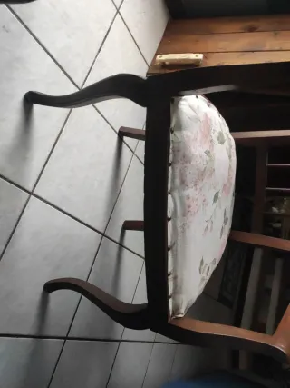 Coppia Sedie vintage floreali novecentesche