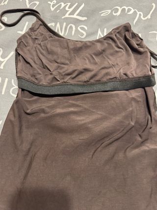 Camiseta marrón con refuerzo pecho Talla S