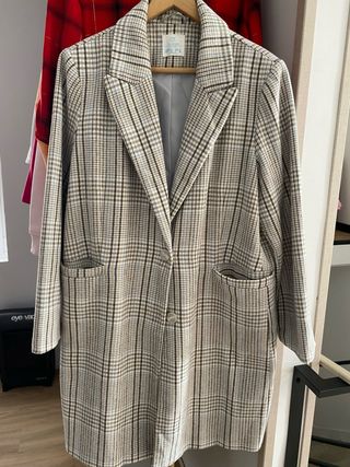 Abrigo largo estampado