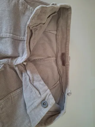 Pantalón pana mujer Talla S Beige