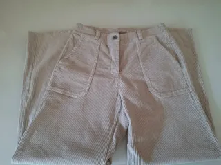 Pantalón pana mujer Talla S Beige