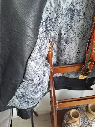 Chaqueta de motorista touring azul y negra