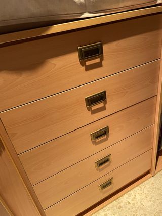 2 Cajoneras Madera 5 Cajones haya