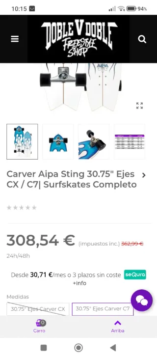 Surfskate Carver Aipa