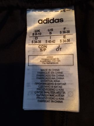 Pantalón chándal mujer Adidas t. S/36 negro-gris