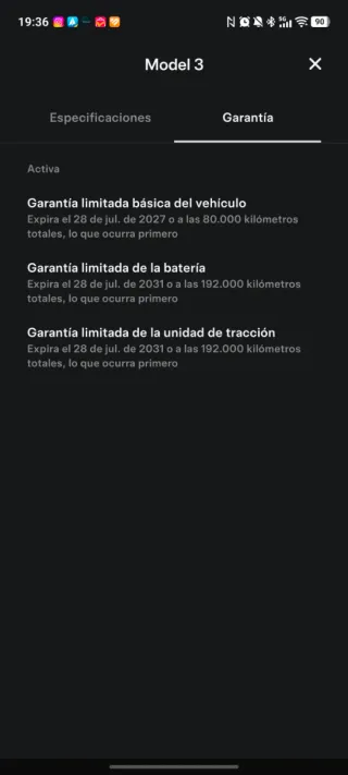 Tesla Model 3 Long Range AWD 2023. 5% degradación