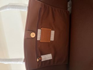 Bolso Tote Coach Monogram Marrón y Beige