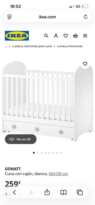 Cuna blanca IKEA