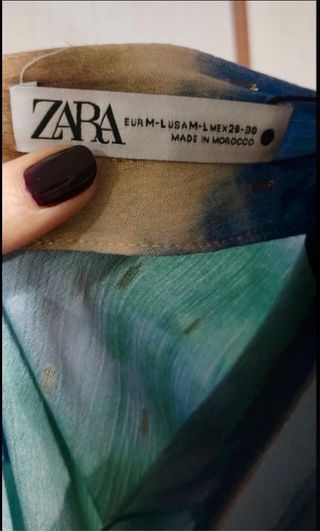 Túnica midi Zara multicolor