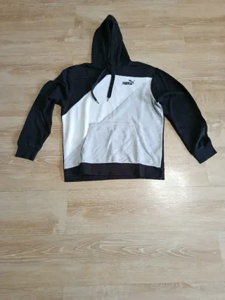 Sudadera Puma Negra, Gris y Blanca Talla M