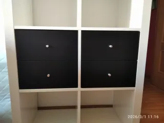 Estanteria y cajon Kallax