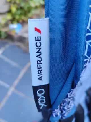 Silla de paseo azul con estampado