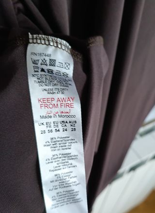 Vestido largo marrón talla 56