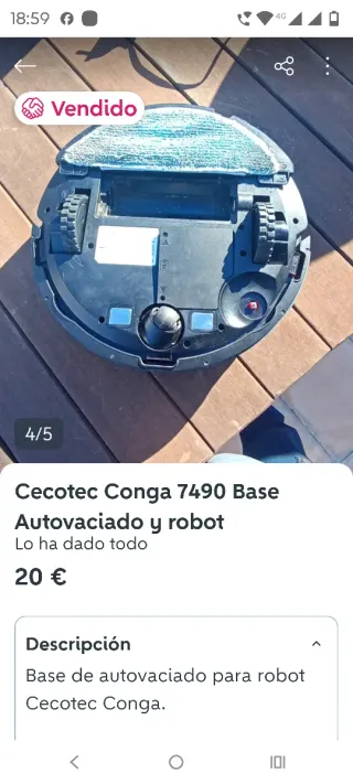 Base Autovaciado Cecotec Conga 7490