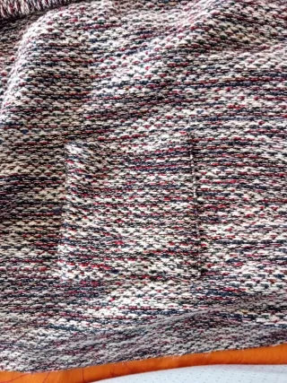 Jersey de lana azul y rojo