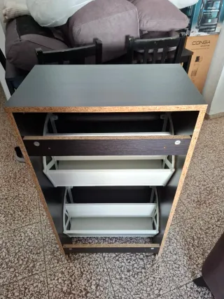 Zapatero Bissa Ikea Madera Marrón/Negro