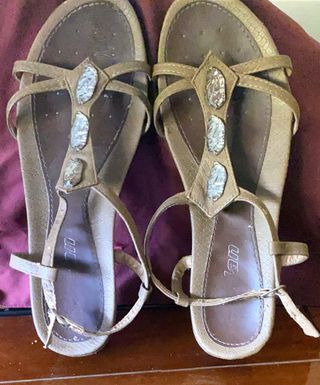 Sandalias de piel Lorena Massó Talla 40