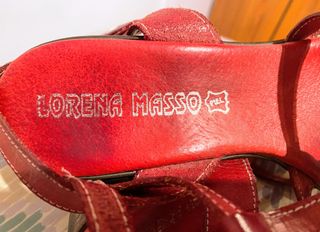 Sandalias de piel Lorena Massó Talla 40