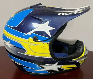 Casco Moto HEBO Motocross Negro y Amarillo