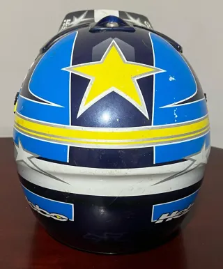 Casco Moto HEBO Motocross Negro y Amarillo