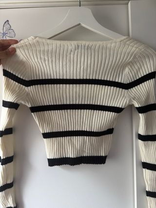 ATTIC TRICOT Jersey Rayas Blanco y Negro