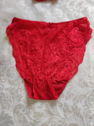 Bragas Rojas Encaje XL Nuevas Sin Usar