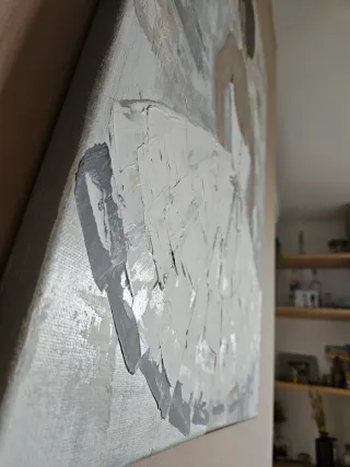 Cuadro  bailarina en colores pastel acrílicos.