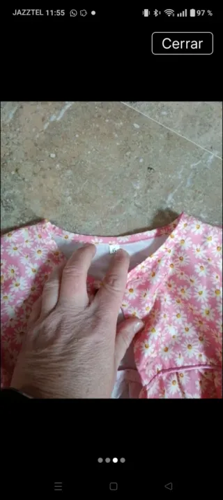 Blusones fallera rosa y blanco talla 6 años