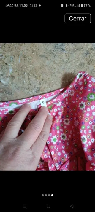 Blusones fallera rosa y blanco talla 6 años