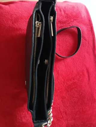 Bolso Parfois Negro Tres Departamentos