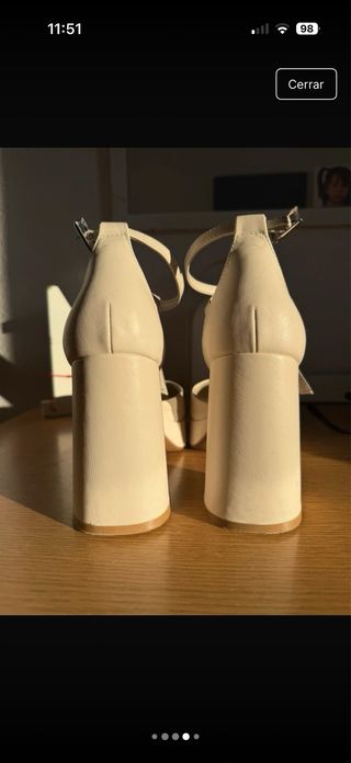 Tacones beige plataforma altos