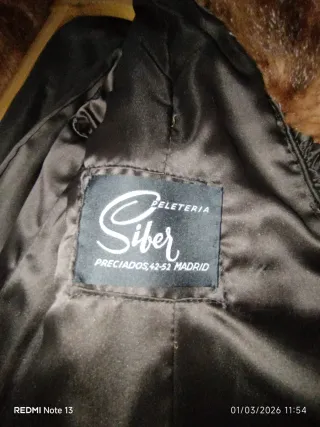 Abrigo de piel talla 40/42 de Peletería Siber
