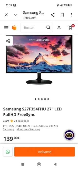 Monitor Samsung 27 + Teclado Lenovo + HDMI