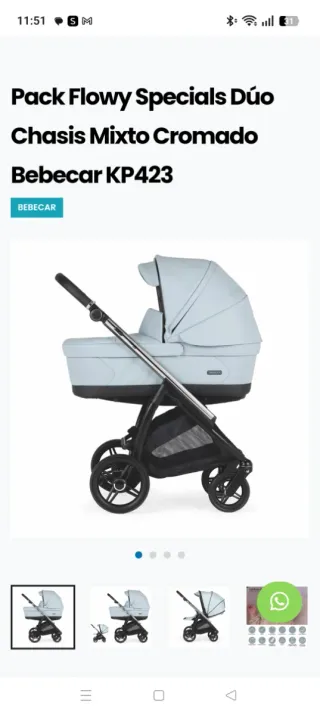 Pack Bebecar Flowy Dúo Verde Menta