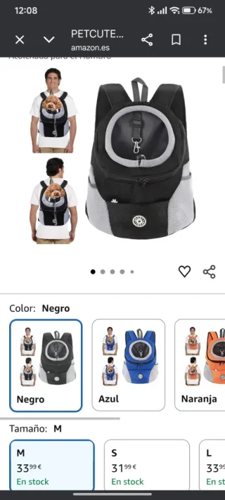 Mochila transportín perro/gato