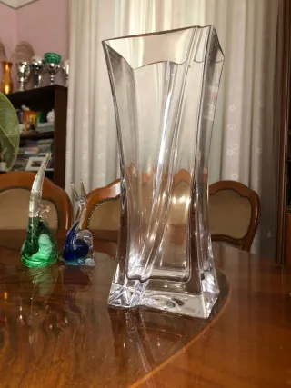 Vaso alto in cristallo