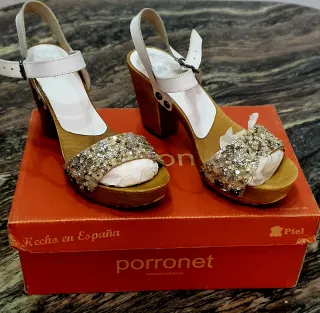 ¡REBAJAS! SANDALIA TACÓN TALLA 38, COMO NUEVAS