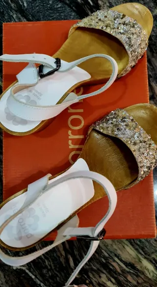 ¡REBAJAS! SANDALIA TACÓN TALLA 38, COMO NUEVAS