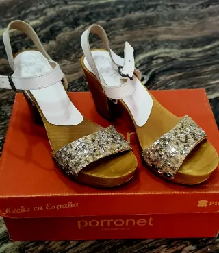 ¡REBAJAS! SANDALIA TACÓN TALLA 38, COMO NUEVAS