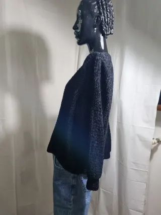 Cardigan aperto in velluto nero