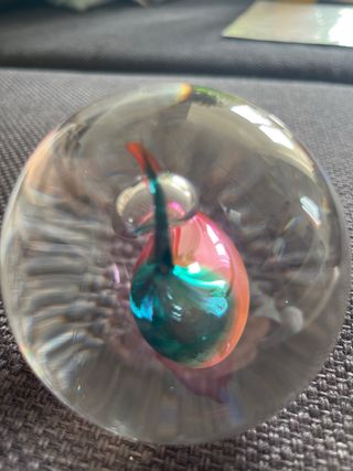 Adorno cristal redondo Murano multicolor