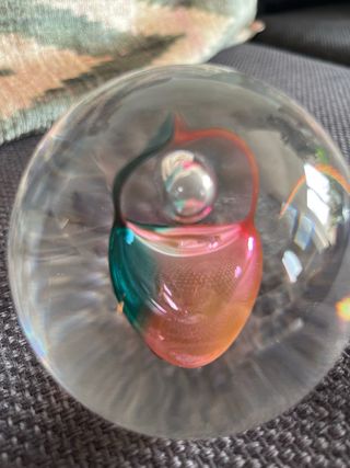 Adorno cristal redondo Murano multicolor