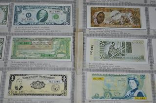 Álbum cromos Billetes del Mundo. Incompleto. DIDEC