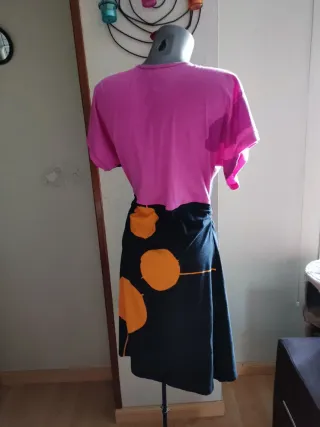 Vestido Avispada Negro y Rosa